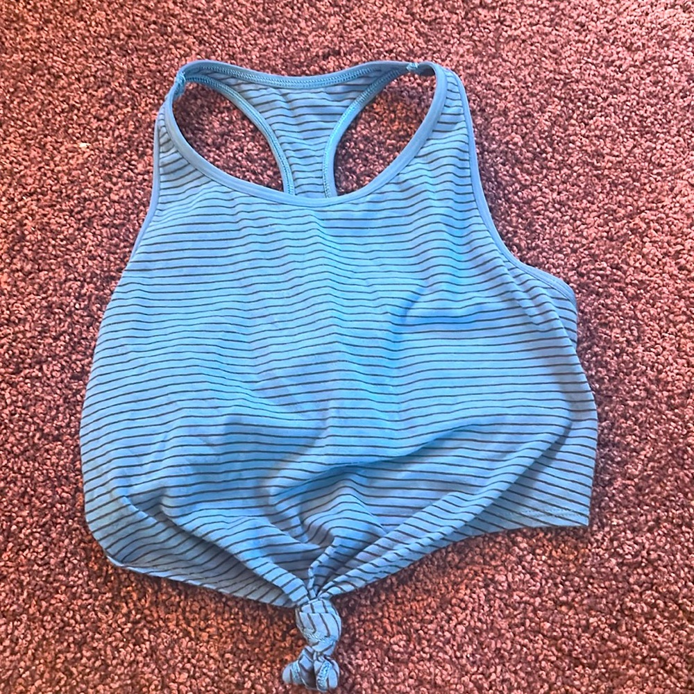 Workout tank with built in bra